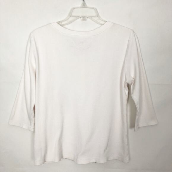 French Dressing Button Front 3/4 Sleeve Lace Top Size S - Picture 5 of 8